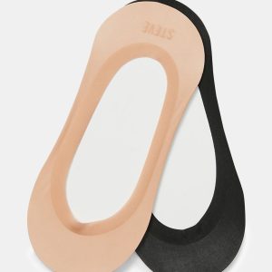 NO-SHOW FOOTIES BLACK-TAN