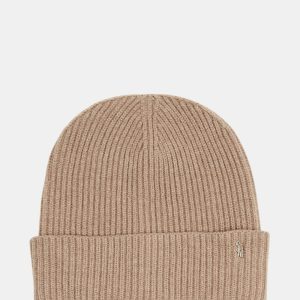 CLASSIC RIBBED KNIT BEANIE CAMEL
