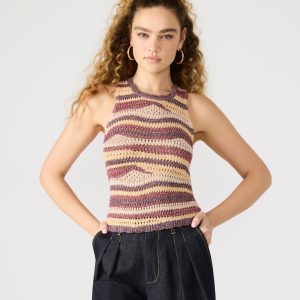 HANNAH TOP RED MULTI