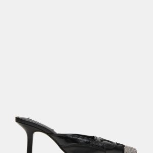 THORIN BLACK LEATHER RHINESTONES